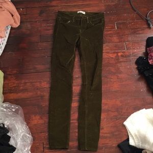 Madewell army green corduroys
